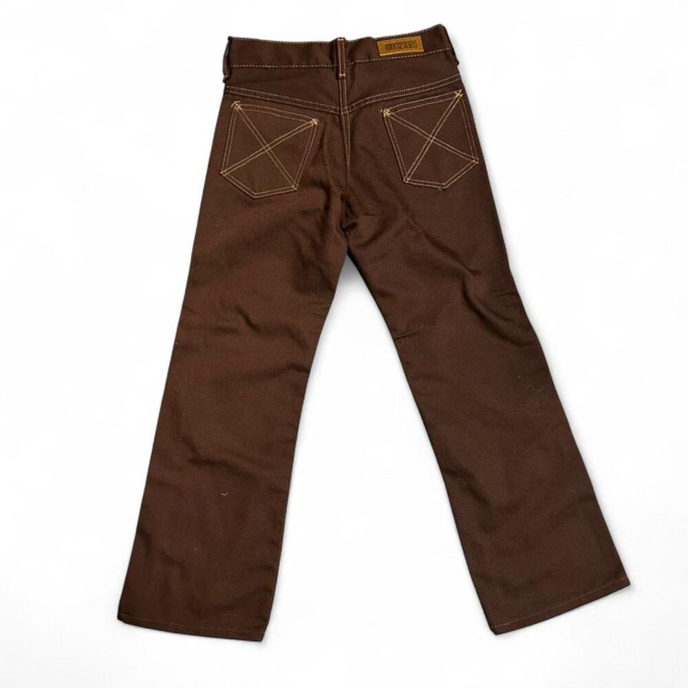 Toughskins vintage 1970s heavy duty big kids brown jeans size youth 11